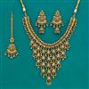 Antique Plain Gold Necklace with Matte Gold Plating