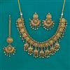 Antique Plain Gold Necklace with Matte Gold Plating