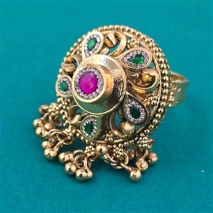 Antique Adjustable Ring with Gold Plating