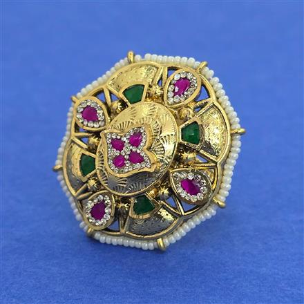 Antique Adjustable Ring with Gold Plating
