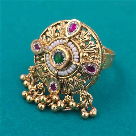 Antique Pearl Ring with Gold Plating