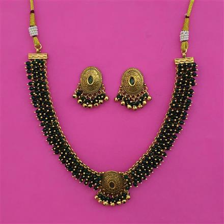 Antique Classic Necklace with Matte Gold Plating