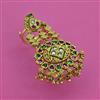 Antique Adjustable Ring with Matte Gold Plating