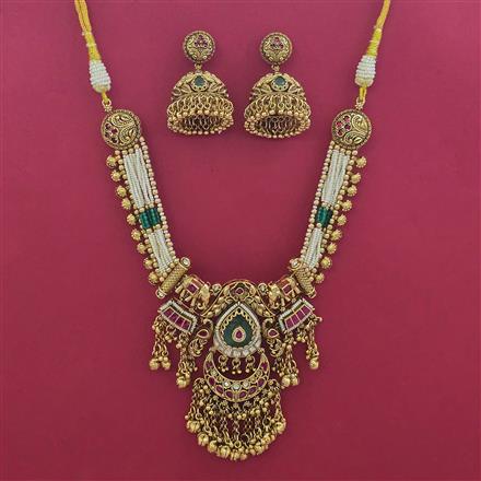 Antique Heritage Necklace with Matte Gold Plating