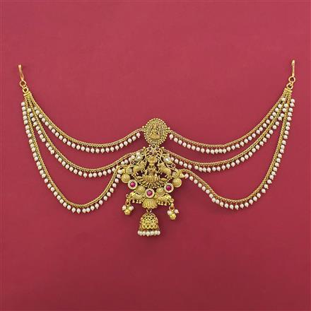 Antique Temple Hair Brooch with Gold Plating