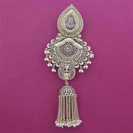 Antique Temple Hair Brooch with Gold Plating