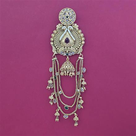 Antique Multi Layer Hair Brooch with Gold Plating