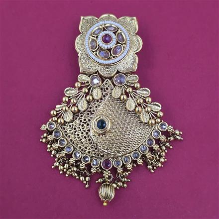 Antique Pearl Hair Brooch with Gold Plating