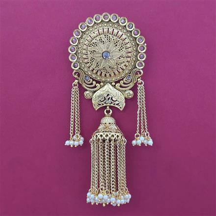 Antique Classic Hair Brooch with Gold Plating