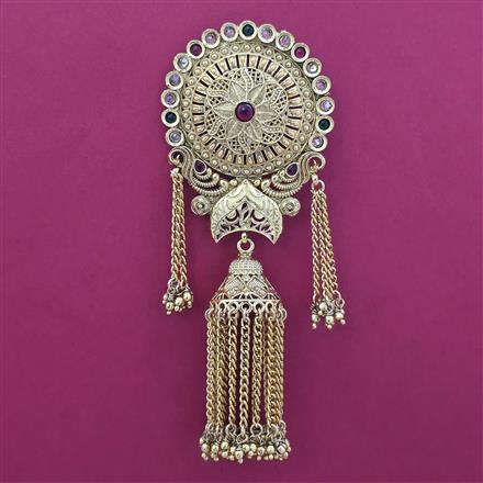 Antique Classic Hair Brooch with Gold Plating