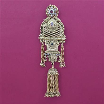 Antique Pearl Hair Brooch with Gold Plating