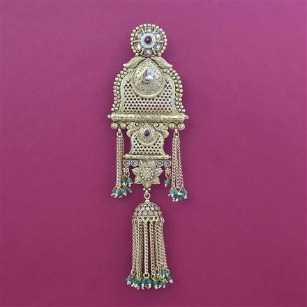 Antique Pearl Hair Brooch with Gold Plating