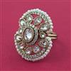 Antique Pearl Ring with Mehndi Plating