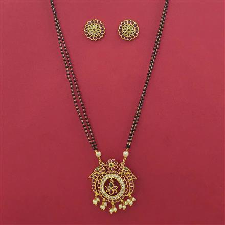 Antique Pearl Mangalsutra with Gold Plating