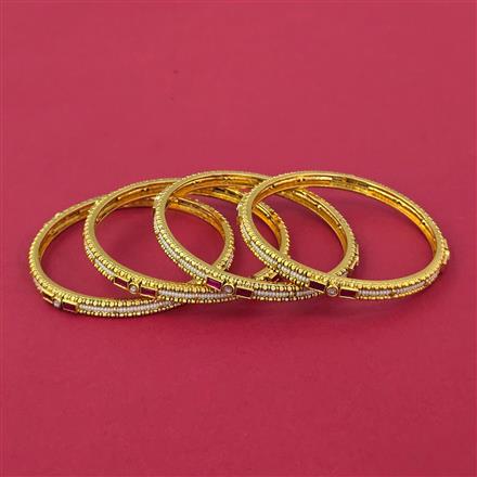 Antique Pearl Bangles with Gold Plating