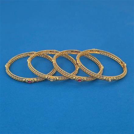 Antique 4 Pc Bangles with Gold Plating