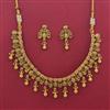 Antique Plain Gold Necklace with Gold Plating