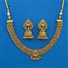 Antique Temple Necklace with Matte Gold Plating