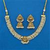 Antique Temple Necklace with Matte Gold Plating