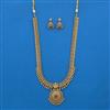 Antique Temple Necklace with Matte Gold Plating