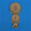 Antique Classic Hair Brooch with Matte Gold Plating
