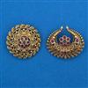 Antique Classic Hair Brooch with Matte Gold Plating