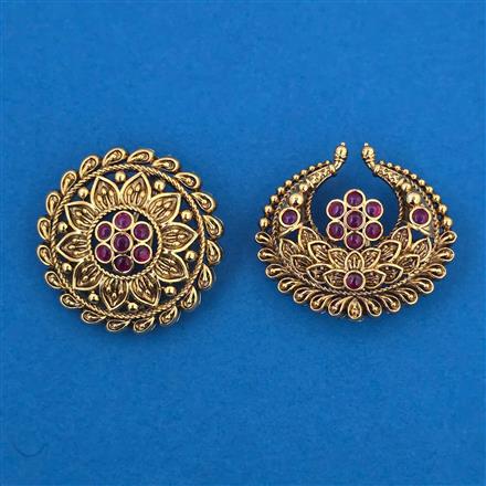 Antique Classic Hair Brooch with Matte Gold Plating