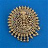 Antique Temple Hair Brooch with Matte Gold Plating