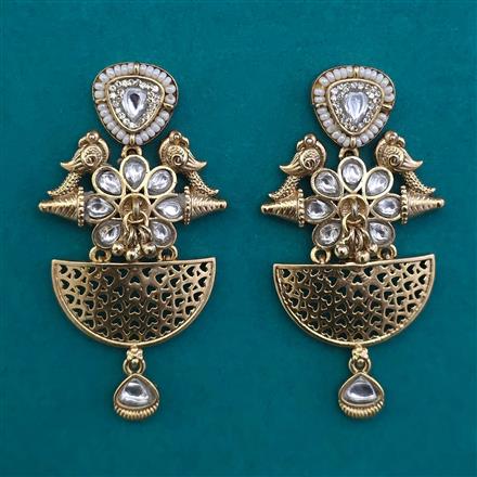 Antique Birds Earring with Matte Gold Plating