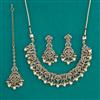 Antique Pearl Necklace with Mehndi Plating