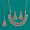 Antique Pearl Necklace with Mehndi Plating