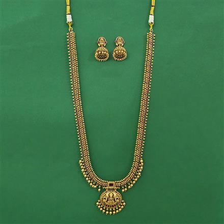 Antique Temple Necklace with Matte Gold Plating