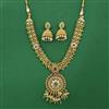 Antique Pearl Necklace with Matte Gold Plating