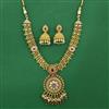 Antique Pearl Necklace with Matte Gold Plating