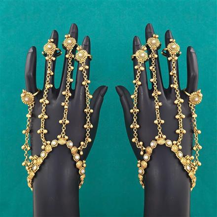 Antique Multi Finger Hath Pan with Matte Gold Plating