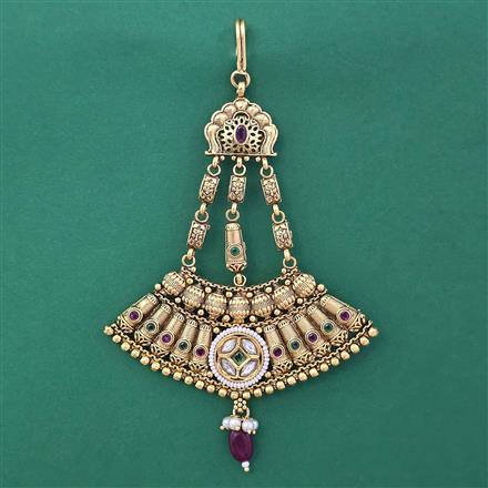Antique Pearl Pasa with Matte Gold Plating