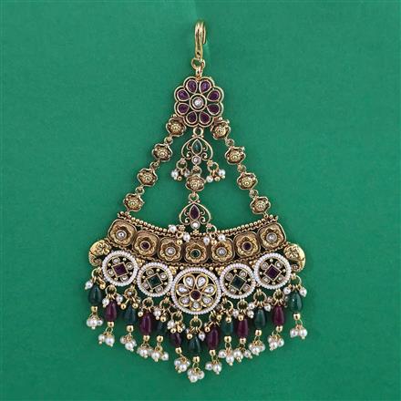 Antique Pearl Pasa with Matte Gold Plating