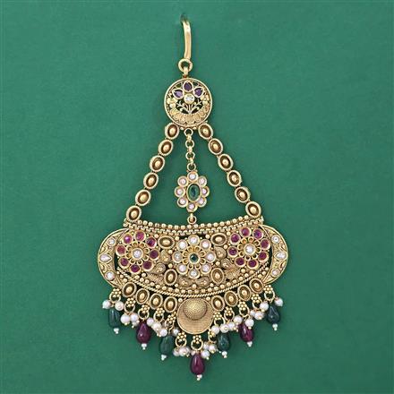 Antique Pearl Pasa with Matte Gold Plating