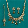 Antique Pearl Necklace with Matte Gold Plating