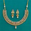 Antique Pearl Necklace with Matte Gold Plating