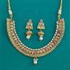Antique Pearl Necklace with Matte Gold Plating