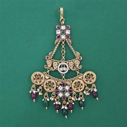 Antique Pearl Pasa with Matte Gold Plating