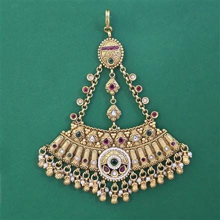 Antique Pearl Pasa with Matte Gold Plating