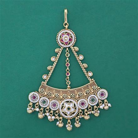 Antique Pearl Pasa with Matte Gold Plating