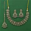 Antique Pearl Necklace with Mehndi Plating