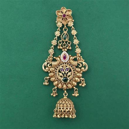 Antique Birds Hair Brooch with Matte Gold Plating