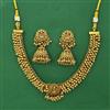 Antique Temple Necklace with Matte Gold Plating