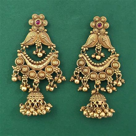 Antique Classic Earring with Matte Gold Plating
