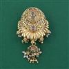 Antique Pearl Brooch with Matte Gold Plating