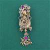 Antique Pearl Brooch with Matte Gold Plating
